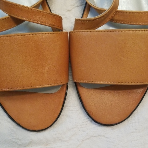 1N Broadway sandals flats open toe leather brown 10B - Picture 3 of 7